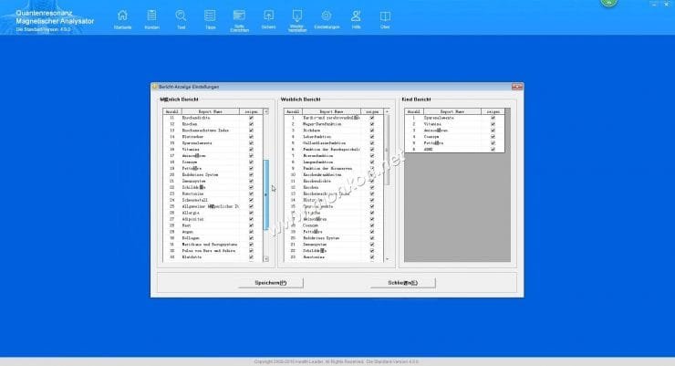 QUANTENRESONANZ MAGNETISCHER ANALYSATOR  4.0 software teaching (24)