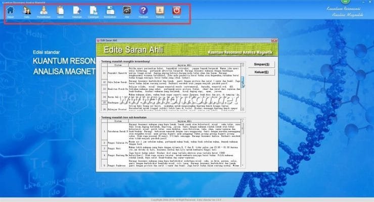 how to use the Indonesian version Quantum Resonance Magnetic Analyzer Kuantum Resonansi Analisa Magnetik (17)
