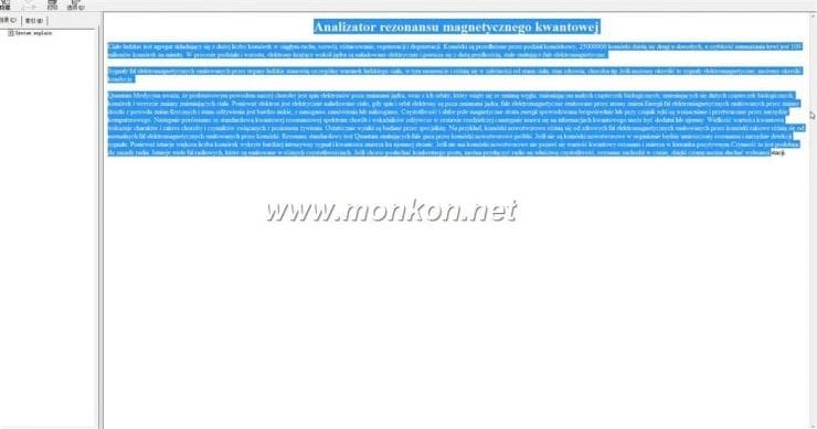 how to use the Polish version Quantum Resonance Magnetic Analyzer Analizator Rezonansu Magnetycznego Kwantowej  (16)