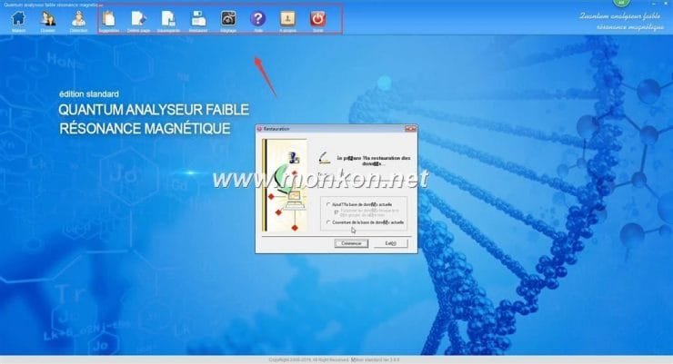 how to use the french version Quantum Resonance Magnetic Analyzer Quantum analyseur faible résonance magnétique (18)