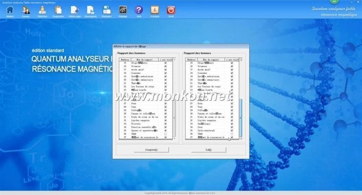 how to use the french version Quantum Resonance Magnetic Analyzer Quantum analyseur faible résonance magnétique (19)